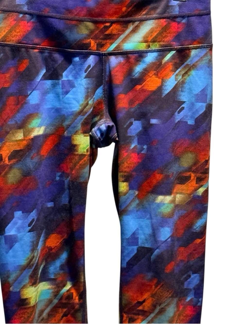 Athleta Colorburst Sonar Leggings XS | Rainbow Abstract Run Tight 24x30